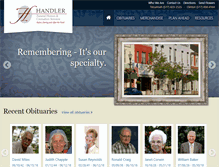 Tablet Screenshot of handlerfuneralhome.com